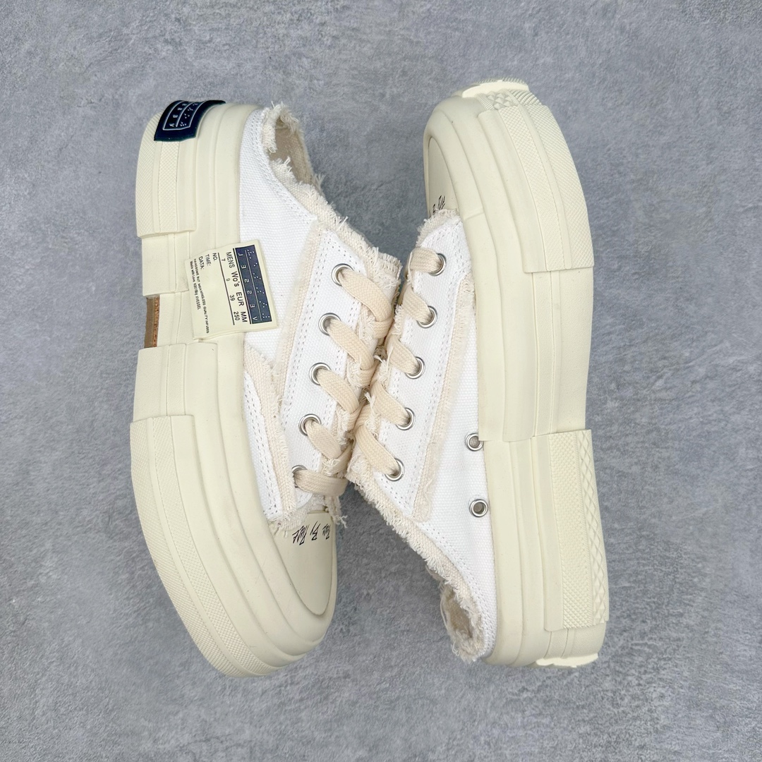 图片[3]-＃B版性价比 众明星网红上脚 吴建豪个人新锐品牌xVESSEL G.O.P. Low解构重叠厚底软木低帮百搭增高帆布硫化板鞋 支持扫码防伪标签特殊效果#升级厚实木塞内底#纯手工贴合多重围条硫化工艺#正确渐变效果原盒包装物#采用12蛊司厚实舒适帆布面料#流苏做旧复古效果 余文乐 蔡徐坤助攻款式 尺码：35 36 37 38 39 40 41 42 43 44 45-选品中心