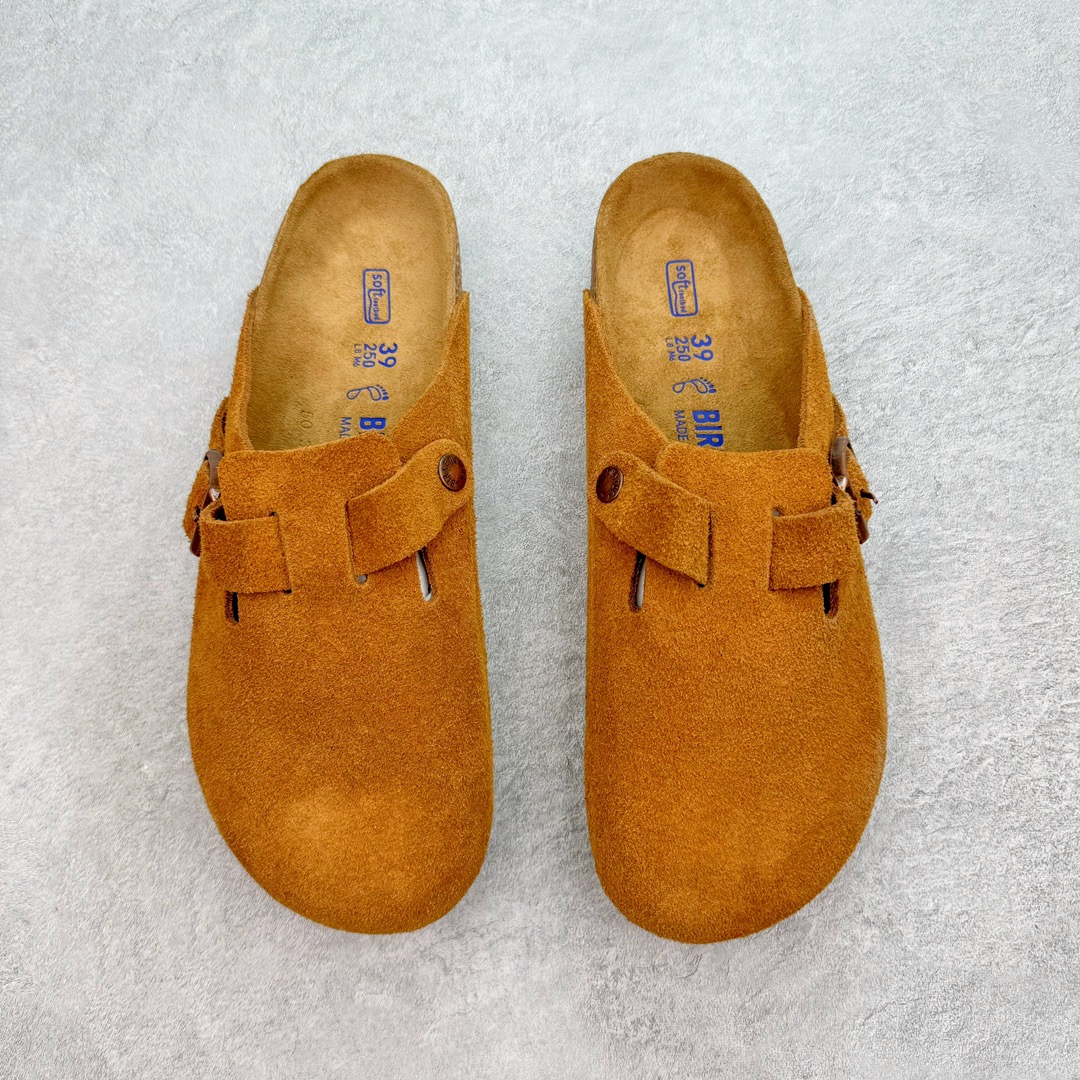 图片[2]-＃莞产纯原福利 Birkenstock Boston VL 勃肯软木底包头拖鞋 天鹅绒般的绒面革赋子休闲的经典外观 四季皆宜 柔软的鞋床采用额外的泡沫缓冲层 提供额外的舒适感和全天支撑 全网独家首发 源于德国的严谨工艺 牛巴戎面 中层松木 EVA 三层组合大底 优质牛皮面料五金扣 出口订单 尺码：35-44-选品中心