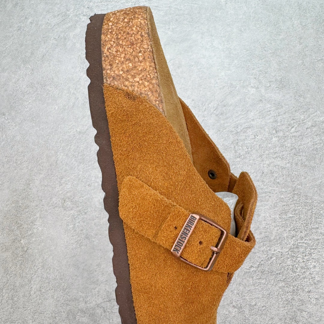图片[6]-＃莞产纯原福利 Birkenstock Boston VL 勃肯软木底包头拖鞋 天鹅绒般的绒面革赋子休闲的经典外观 四季皆宜 柔软的鞋床采用额外的泡沫缓冲层 提供额外的舒适感和全天支撑 全网独家首发 源于德国的严谨工艺 牛巴戎面 中层松木 EVA 三层组合大底 优质牛皮面料五金扣 出口订单 尺码：35-44-选品中心