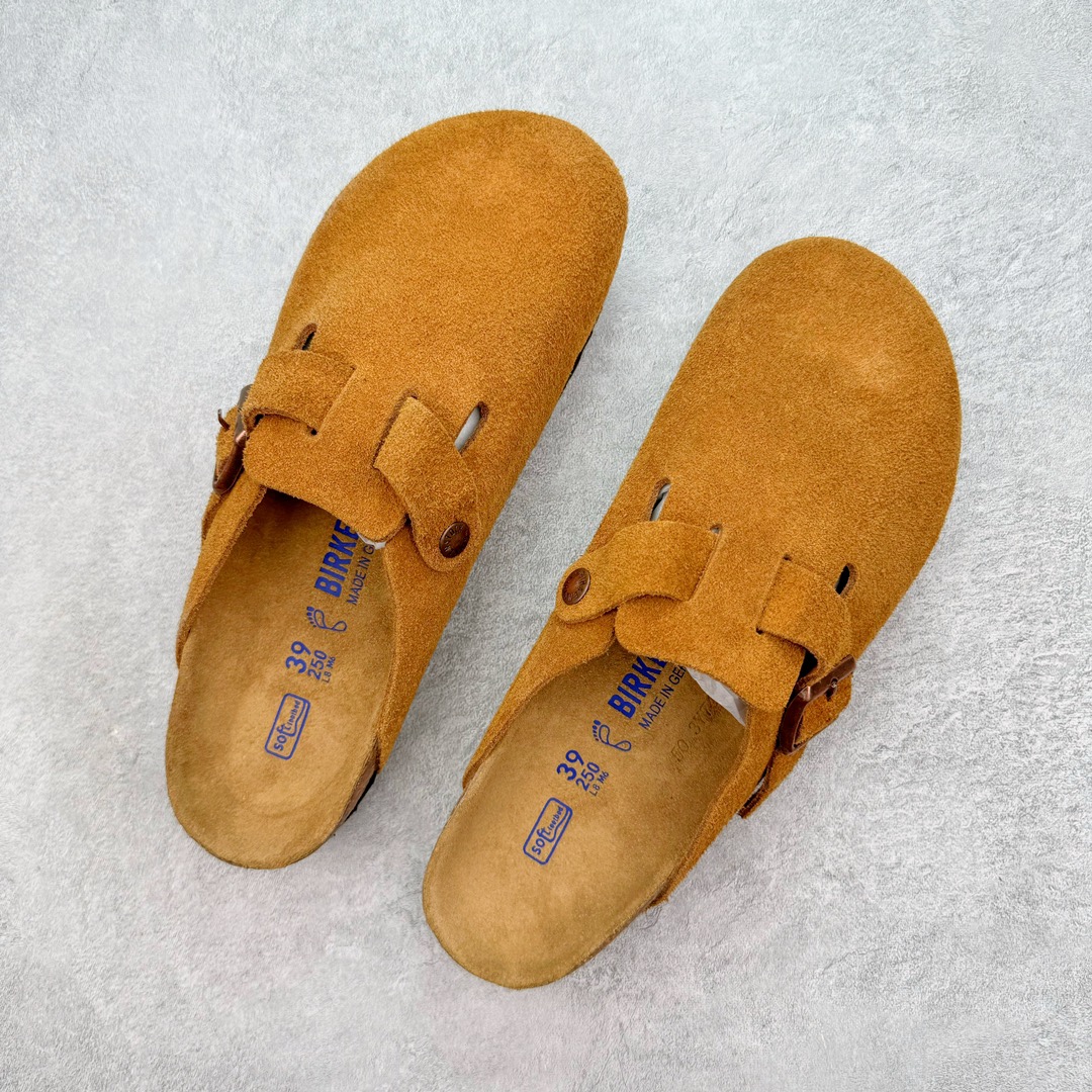 图片[3]-＃莞产纯原福利 Birkenstock Boston VL 勃肯软木底包头拖鞋 天鹅绒般的绒面革赋子休闲的经典外观 四季皆宜 柔软的鞋床采用额外的泡沫缓冲层 提供额外的舒适感和全天支撑 全网独家首发 源于德国的严谨工艺 牛巴戎面 中层松木 EVA 三层组合大底 优质牛皮面料五金扣 出口订单 尺码：35-44-选品中心