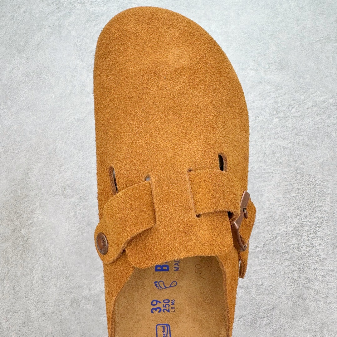 图片[4]-＃莞产纯原福利 Birkenstock Boston VL 勃肯软木底包头拖鞋 天鹅绒般的绒面革赋子休闲的经典外观 四季皆宜 柔软的鞋床采用额外的泡沫缓冲层 提供额外的舒适感和全天支撑 全网独家首发 源于德国的严谨工艺 牛巴戎面 中层松木 EVA 三层组合大底 优质牛皮面料五金扣 出口订单 尺码：35-44-选品中心