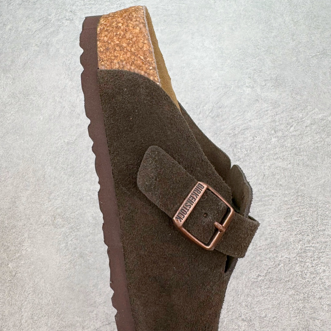 图片[6]-＃莞产纯原福利 Birkenstock Boston VL 勃肯软木底包头拖鞋 天鹅绒般的绒面革赋子休闲的经典外观 四季皆宜 柔软的鞋床采用额外的泡沫缓冲层 提供额外的舒适感和全天支撑 全网独家首发 源于德国的严谨工艺 牛巴戎面 中层松木 EVA 三层组合大底 优质牛皮面料五金扣 出口订单 尺码：35-44-选品中心