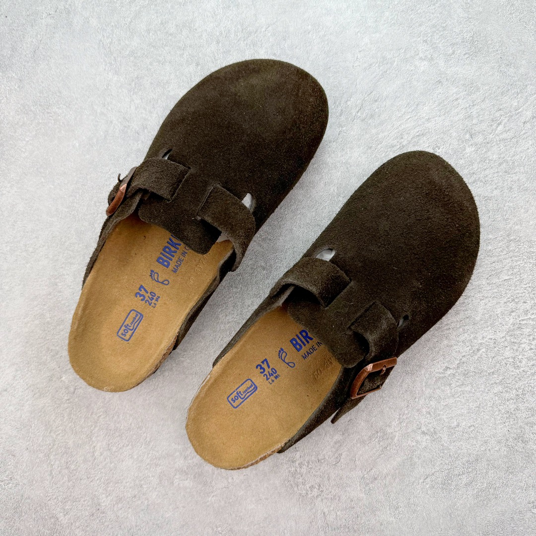 图片[3]-＃莞产纯原福利 Birkenstock Boston VL 勃肯软木底包头拖鞋 天鹅绒般的绒面革赋子休闲的经典外观 四季皆宜 柔软的鞋床采用额外的泡沫缓冲层 提供额外的舒适感和全天支撑 全网独家首发 源于德国的严谨工艺 牛巴戎面 中层松木 EVA 三层组合大底 优质牛皮面料五金扣 出口订单 尺码：35-44-选品中心