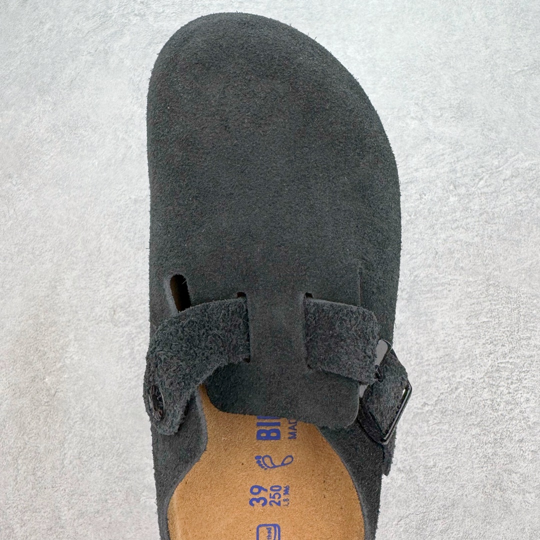 图片[4]-＃莞产纯原福利 Birkenstock Boston VL 勃肯软木底包头拖鞋 天鹅绒般的绒面革赋子休闲的经典外观 四季皆宜 柔软的鞋床采用额外的泡沫缓冲层 提供额外的舒适感和全天支撑 全网独家首发 源于德国的严谨工艺 牛巴戎面 中层松木 EVA 三层组合大底 优质牛皮面料五金扣 出口订单 尺码：35-44-选品中心