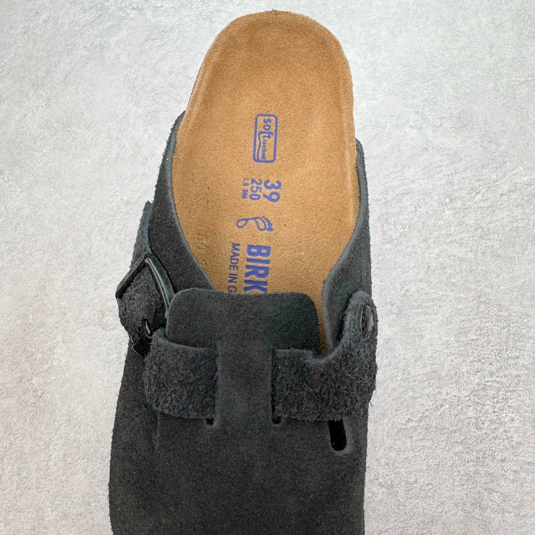 图片[5]-＃莞产纯原福利 Birkenstock Boston VL 勃肯软木底包头拖鞋 天鹅绒般的绒面革赋子休闲的经典外观 四季皆宜 柔软的鞋床采用额外的泡沫缓冲层 提供额外的舒适感和全天支撑 全网独家首发 源于德国的严谨工艺 牛巴戎面 中层松木 EVA 三层组合大底 优质牛皮面料五金扣 出口订单 尺码：35-44-选品中心