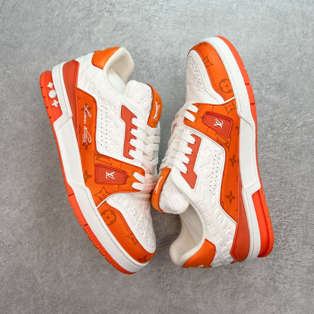 图片[3]-＃K纯原 Louis Vuitton Trainer lv时装走秀运动鞋 市场所有版本中综合最强的货品 GD实力大厂出品 全网最全配色更新最快 最成熟的做工稳定的品控 完美鞋型超高的清洁度 零毛边线头瑕疵 全套原楦原纸版原鞋开模 全网最具灵魂的版型 正确原装黄色鞋盒 正确中底印花 鞋面印花3D高频深度立体 全鞋电脑针车 紧密相连 针距密度一致 环保乳胶注塑鞋垫 厚度脚感还原原版 皮面裁剪部位 统一油边封口工艺 原装橡胶大底含胶量大底组合零偏差 专柜全套包装 防尘袋 说明书 质保卡 男女鞋 尺码：35 36 37 38 39 40 41 42 43 44 45-选品中心