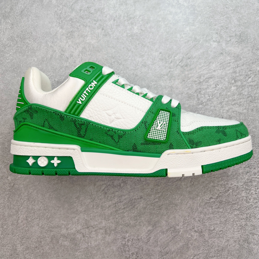 图片[2]-＃GX Louis Vuitton Trainer lv时装走秀运动鞋 实力大厂出品 平台专供 全网最全配色更新最快 最成熟的做工稳定的品控 完美鞋型超高的清洁度 零毛边线头瑕疵 全套原楦原纸版原鞋开模 全网最具灵魂的版型 正确原装黄色鞋盒 正确中底印花 鞋面印花3D高频深度立体 全鞋电脑针车 紧密相连 针距密度一致 环保乳胶注塑鞋垫 厚度脚感还原原版 皮面裁剪部位 统一油边封口工艺 原装橡胶大底含胶量大底组合零偏差 专柜全套包装 防尘袋 说明书 质保卡 男女鞋 尺码：35 36 37 38 39 40 41 42 43 44 45-选品中心