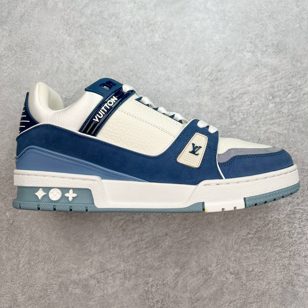 图片[4]-＃GX Louis Vuitton Trainer lv时装走秀运动鞋 实力大厂出品 平台专供 全网最全配色更新最快 最成熟的做工稳定的品控 完美鞋型超高的清洁度 零毛边线头瑕疵 全套原楦原纸版原鞋开模 全网最具灵魂的版型 正确原装黄色鞋盒 正确中底印花 鞋面印花3D高频深度立体 全鞋电脑针车 紧密相连 针距密度一致 环保乳胶注塑鞋垫 厚度脚感还原原版 皮面裁剪部位 统一油边封口工艺 原装橡胶大底含胶量大底组合零偏差 专柜全套包装 防尘袋 说明书 质保卡 男女鞋 尺码：35 36 37 38 39 40 41 42 43 44 45-选品中心