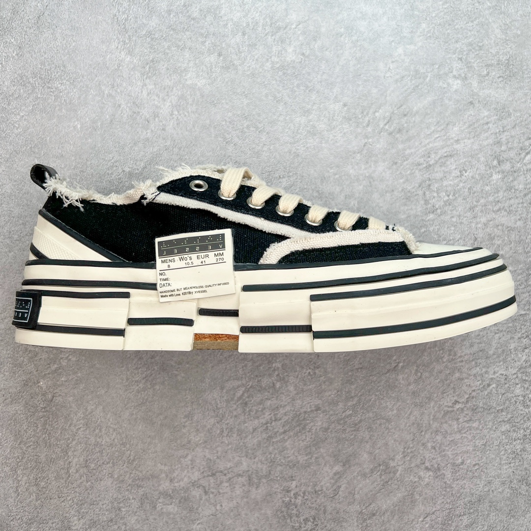 #B版性价比 众明星网红上脚 吴建豪个人新锐品牌xVESSEL G.O.P. Low解构重叠厚底软木低帮百搭增高帆布硫化板鞋 支持扫码防伪标签特殊效果#升级厚实木塞内底#纯手工贴合多重围条硫化工艺#正确渐变效果原盒包装物#采用12蛊司厚实舒适帆布面料#流苏做旧复古效果 余文乐 蔡徐坤助攻款式 尺码:35 36 37 38 39 40 41 42 43 44 45-选品中心