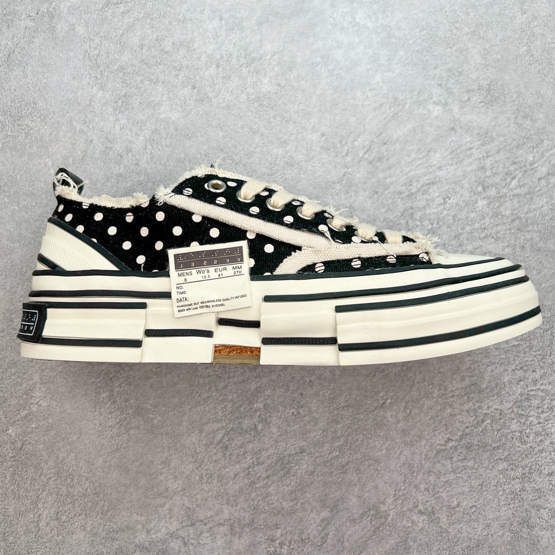 图片[9]-＃B版性价比 众明星网红上脚 吴建豪个人新锐品牌xVESSEL G.O.P. Low解构重叠厚底软木低帮百搭增高帆布硫化板鞋 支持扫码防伪标签特殊效果#升级厚实木塞内底#纯手工贴合多重围条硫化工艺#正确渐变效果原盒包装物#采用12蛊司厚实舒适帆布面料#流苏做旧复古效果 余文乐 蔡徐坤助攻款式 尺码：35 36 37 38 39 40 41 42 43 44 45-选品中心