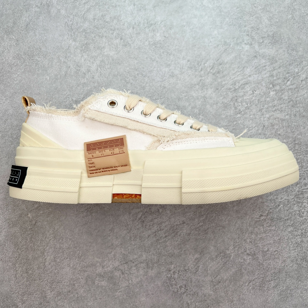 #B版性价比 众明星网红上脚 吴建豪个人新锐品牌xVESSEL G.O.P. Low解构重叠厚底软木低帮百搭增高帆布硫化板鞋 支持扫码防伪标签特殊效果#升级厚实木塞内底#纯手工贴合多重围条硫化工艺#正确渐变效果原盒包装物#采用12蛊司厚实舒适帆布面料#流苏做旧复古效果 余文乐 蔡徐坤助攻款式 尺码:35 36 37 38 39 40 41 42 43 44 45-选品中心