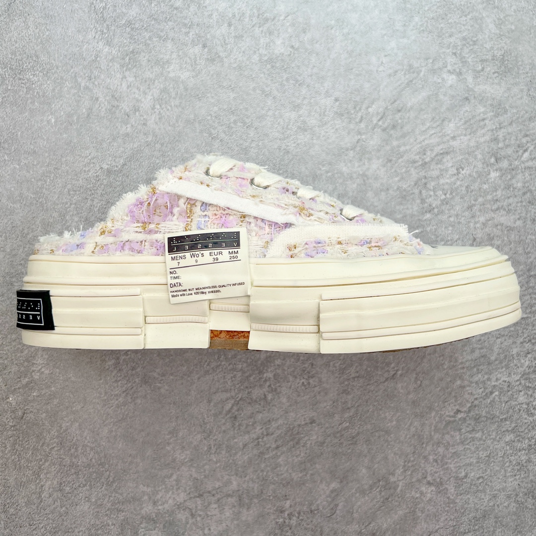 图片[4]-＃B版性价比 众明星网红上脚 吴建豪个人新锐品牌xVESSEL G.O.P. Low解构重叠厚底软木低帮百搭增高帆布硫化板鞋 支持扫码防伪标签特殊效果#升级厚实木塞内底#纯手工贴合多重围条硫化工艺#正确渐变效果原盒包装物#采用12蛊司厚实舒适帆布面料#流苏做旧复古效果 余文乐 蔡徐坤助攻款式 尺码：35 36 37 38 39 40 41 42 43 44 45-选品中心