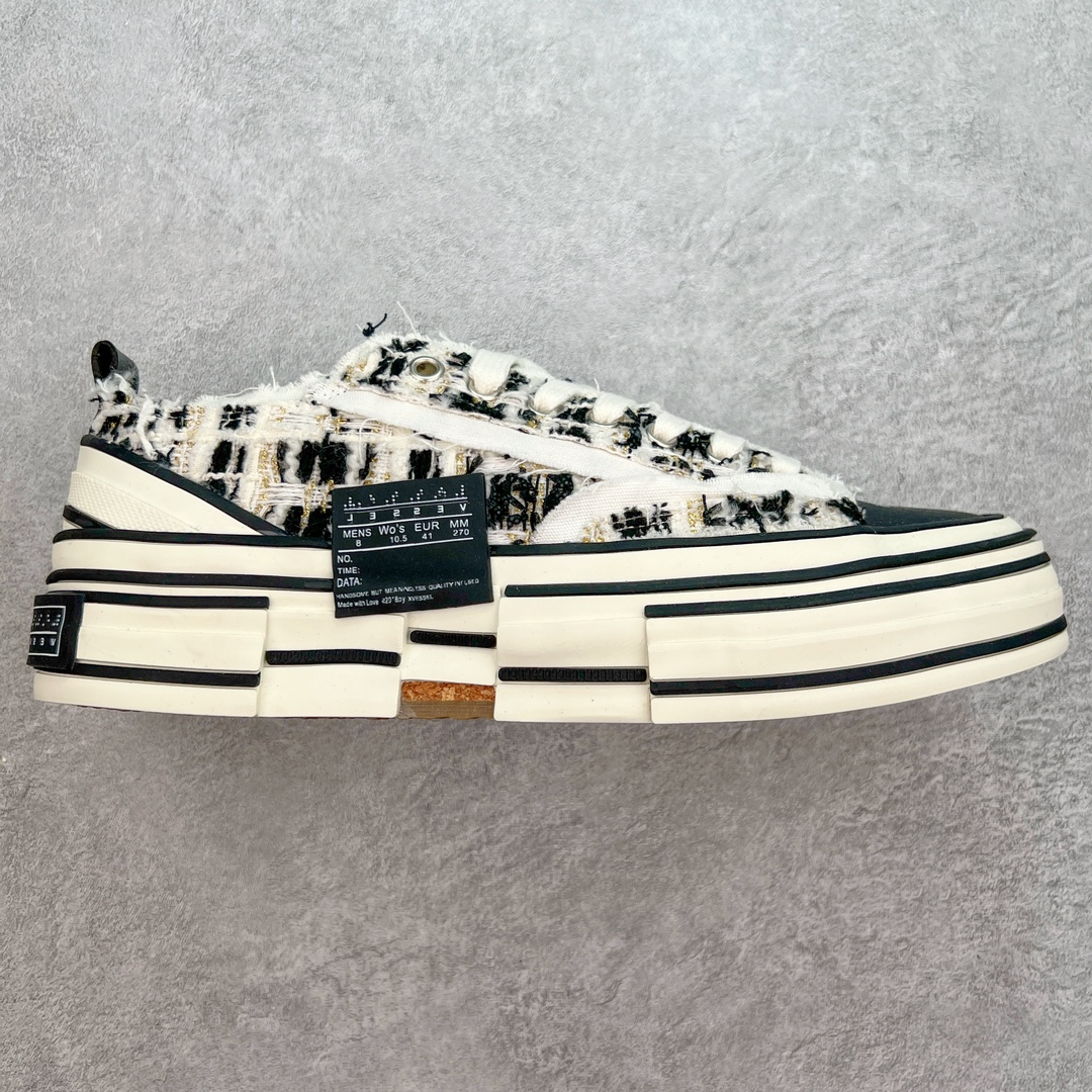 图片[5]-＃B版性价比 众明星网红上脚 吴建豪个人新锐品牌xVESSEL G.O.P. Low解构重叠厚底软木低帮百搭增高帆布硫化板鞋 支持扫码防伪标签特殊效果#升级厚实木塞内底#纯手工贴合多重围条硫化工艺#正确渐变效果原盒包装物#采用12蛊司厚实舒适帆布面料#流苏做旧复古效果 余文乐 蔡徐坤助攻款式 尺码：35 36 37 38 39 40 41 42 43 44 45-选品中心