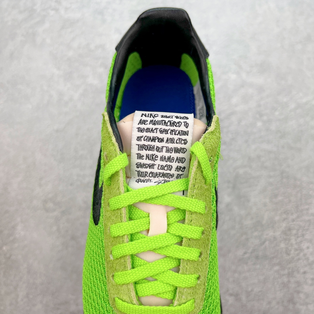 图片[5]-＃KZ纯原 Stussy x NK Roshe Run LD-1000 舒适百搭防滑耐磨低帮休闲跑步鞋男女同款 斯图西联名米蓝色 FQ5369-300 以其中白蓝色款式为例 设计师将白色作为底色 使用蓝色点缀两侧 NK Swoosh 提升视觉层次感的同时还进一步丰富色彩体系 材质方面更是尽显复古气质 全鞋采用大面积网眼面料设计 再在鞋头位置搭配上一大块绒面革 塑造出出色质感以及良好的透气性能 细节上 最醒目的便是两侧精致的Swoosh 点明品牌身份 此外鞋舌上出现的 Stussy 手绘涂鸦字体同样格外亮眼 不仅如此 鞋款后跟上还有 Stussy 字样 Logo 再次点题 彰显出该鞋款特有的联名属性 尺码：36 36.5 37.5 38 38.5 39 40 40.5 41 42 42.5 43 44 44.5 45 46-选品中心