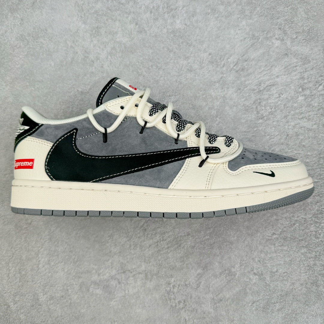TS x Air Jordan AJ1 Low 倒钩低帮联名定制配色 SJ0086-132 原厂内置气垫魔块 A模大底 头层小牛皮 鞋舌AJ原厂专用牛津布+AJ专用反口珍珠布+原厂无杂质高弹内里海棉+特殊封边弹力鞋带 尺码：36 36.5 37.5 38 38.5 39 40 40.5 41 42 42.5 43 44 44.5 45 46 47.5-选品中心