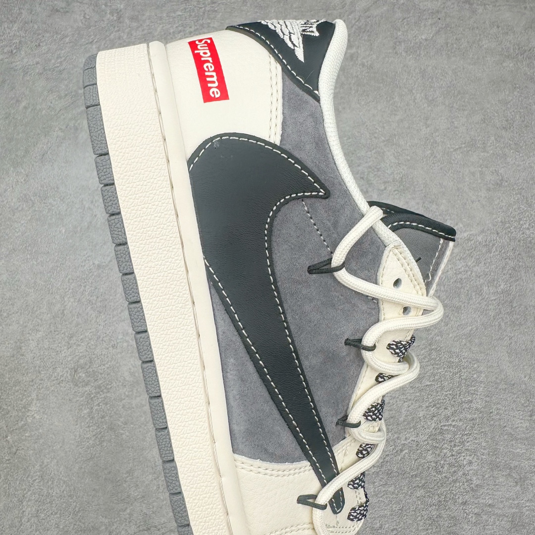 图片[6]-TS x Air Jordan AJ1 Low 倒钩低帮联名定制配色 SJ0086-132 原厂内置气垫魔块 A模大底 头层小牛皮 鞋舌AJ原厂专用牛津布+AJ专用反口珍珠布+原厂无杂质高弹内里海棉+特殊封边弹力鞋带 尺码：36 36.5 37.5 38 38.5 39 40 40.5 41 42 42.5 43 44 44.5 45 46 47.5-选品中心