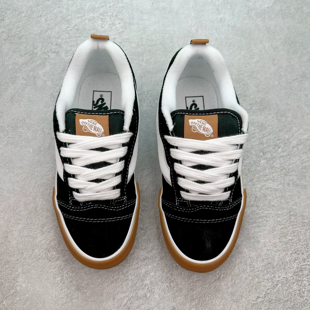 图片[2]-Vans Knu Skool 黑生胶 肥胖版立体大Logo 加厚鞋舌 低帮复古休闲硫化面包鞋 尺码：35 36 36.5 37 38 38.5 39 40 40.5 41 42 42.5 43 44 45 工艺：硫化1：1（重量1：1、真标、原钢印、材质标、鞋型标、合格证）-选品中心