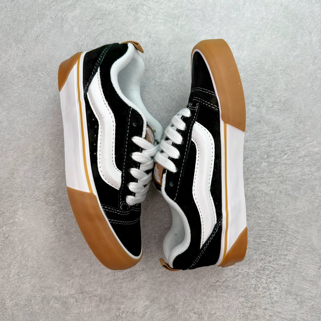 图片[3]-Vans Knu Skool 黑生胶 肥胖版立体大Logo 加厚鞋舌 低帮复古休闲硫化面包鞋 尺码：35 36 36.5 37 38 38.5 39 40 40.5 41 42 42.5 43 44 45 工艺：硫化1：1（重量1：1、真标、原钢印、材质标、鞋型标、合格证）-选品中心
