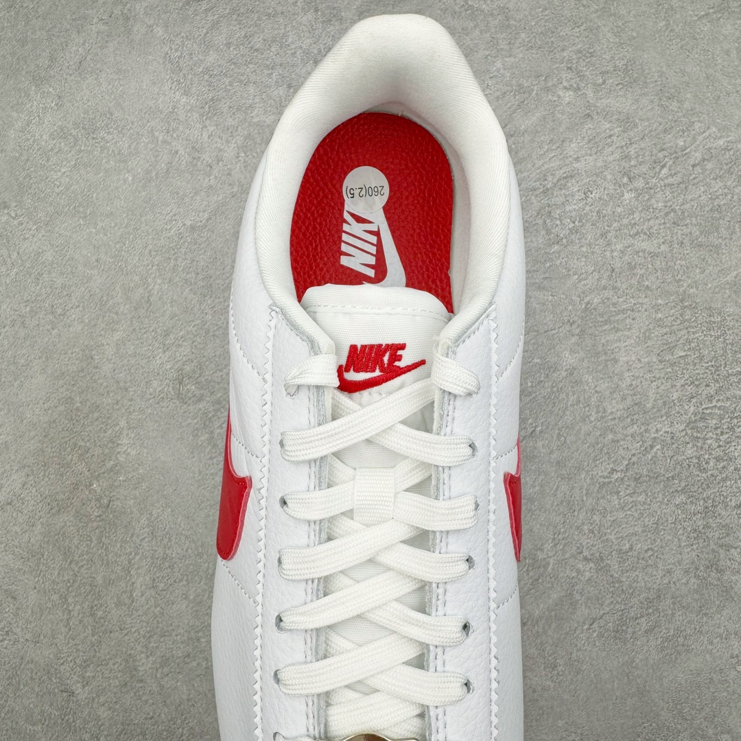 图片[5]-＃JC纯原 NK Classic Cortez Leather 阿甘复古初代皮革慢跑鞋 FZ1347-100 实体平台指令订单 全套原纸板楦头开发 原厂数据大底磨具 一比一鞋头弧度高度鞋身弧度 细节品控鞋型随意对比 正确烫金高频细节 公司级标准检验QC 区分市面一切版本 完美复刻阿甘复古鞋型 尺码：35.5 36 36.5 37.5 38 38.5 39 40 40.5 41 42 42.5 43 44 45-选品中心