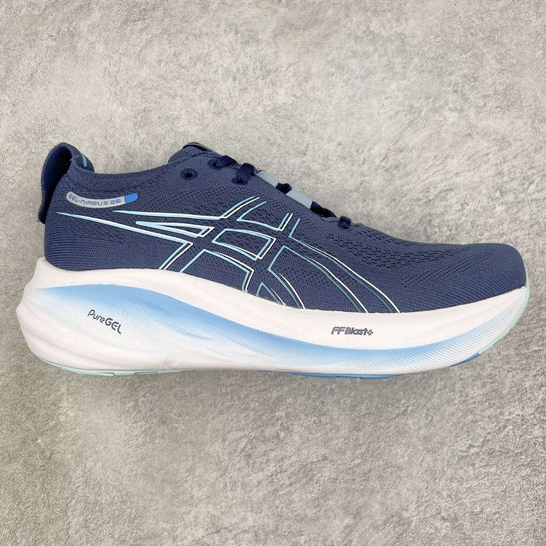 Asics GEL-Nimbus 26 亚瑟士缓震跑鞋 近年复古风潮的势头很旺 ASICS一直坚信保持身体的健康与活力是打造健康快乐的生活方式的最佳途径 ASICS为复古鞋型注入新设计 为玩家的街头穿搭提供了更多可能 GEL-NIMBUSTM9运动鞋最初是为中立和仰卧跑步者设计的长距离训练器 采用原始材料和关键细节重新设计 其Y2K时代的工业外观也被大胆的对比和色块所抵消 尺码：36 36.5 37.5 38 38.5 39 40 40.5 41.5 42 42.5 43.5 44 44.5 45-选品中心