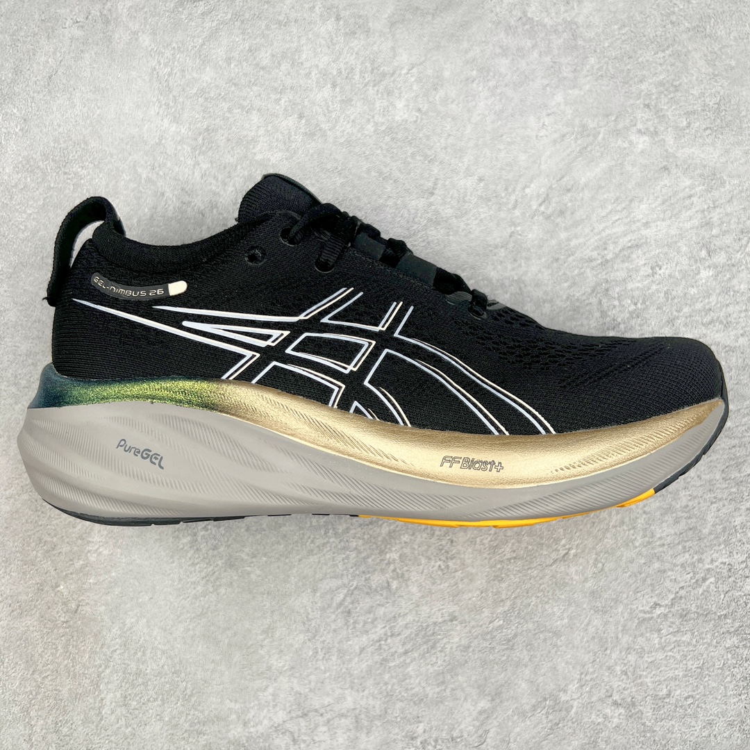 Asics GEL-Nimbus 26 亚瑟士缓震跑鞋 近年复古风潮的势头很旺 ASICS一直坚信保持身体的健康与活力是打造健康快乐的生活方式的最佳途径 ASICS为复古鞋型注入新设计 为玩家的街头穿搭提供了更多可能 GEL-NIMBUSTM9运动鞋最初是为中立和仰卧跑步者设计的长距离训练器 采用原始材料和关键细节重新设计 其Y2K时代的工业外观也被大胆的对比和色块所抵消 尺码：36 36.5 37.5 38 38.5 39 40 40.5 41.5 42 42.5 43.5 44 44.5 45-选品中心