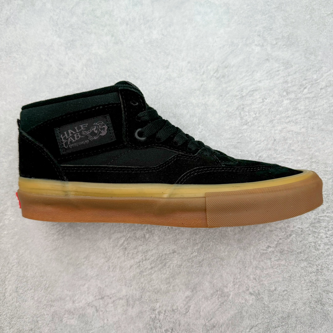 Vans Half Cab 黑生胶 美式复古休闲中帮滑板鞋 货号：VN0A5FCDB9M 尺码：36 36.5 37 38 38.5 39 40 40.5 41 42 42.5 43 44-选品中心