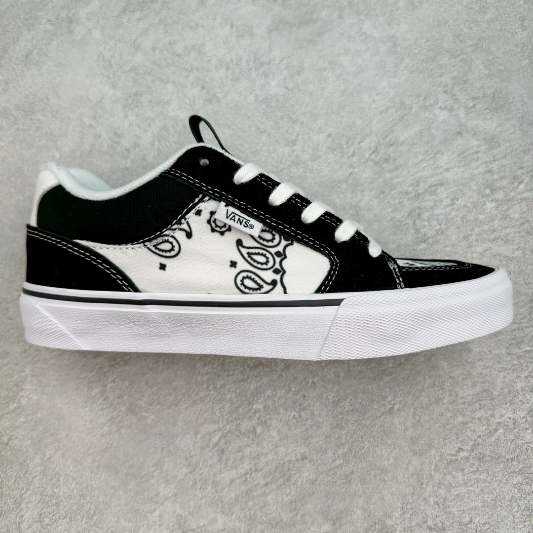 Vans Chukka Push 黑白腰果花 官方新款 防滑低帮休闲滑板鞋 尺码：35 36 36.5 37 38 38.5 39 40 40.5 41 42 42.5 43 44 45-选品中心