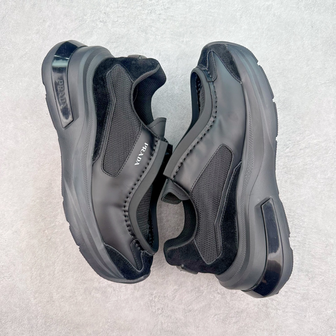 图片[3]-Prada Systeme 普拉达亮面皮革休闲时尚生活运动鞋 以现代手法重塑经典风格隐藏式鞋带造就简洁外观全手工缝制体现品牌匠人精神轻便的鞋底充满运动感 尺码：35 36 37 38 39 40 41 42 43 44 45-选品中心