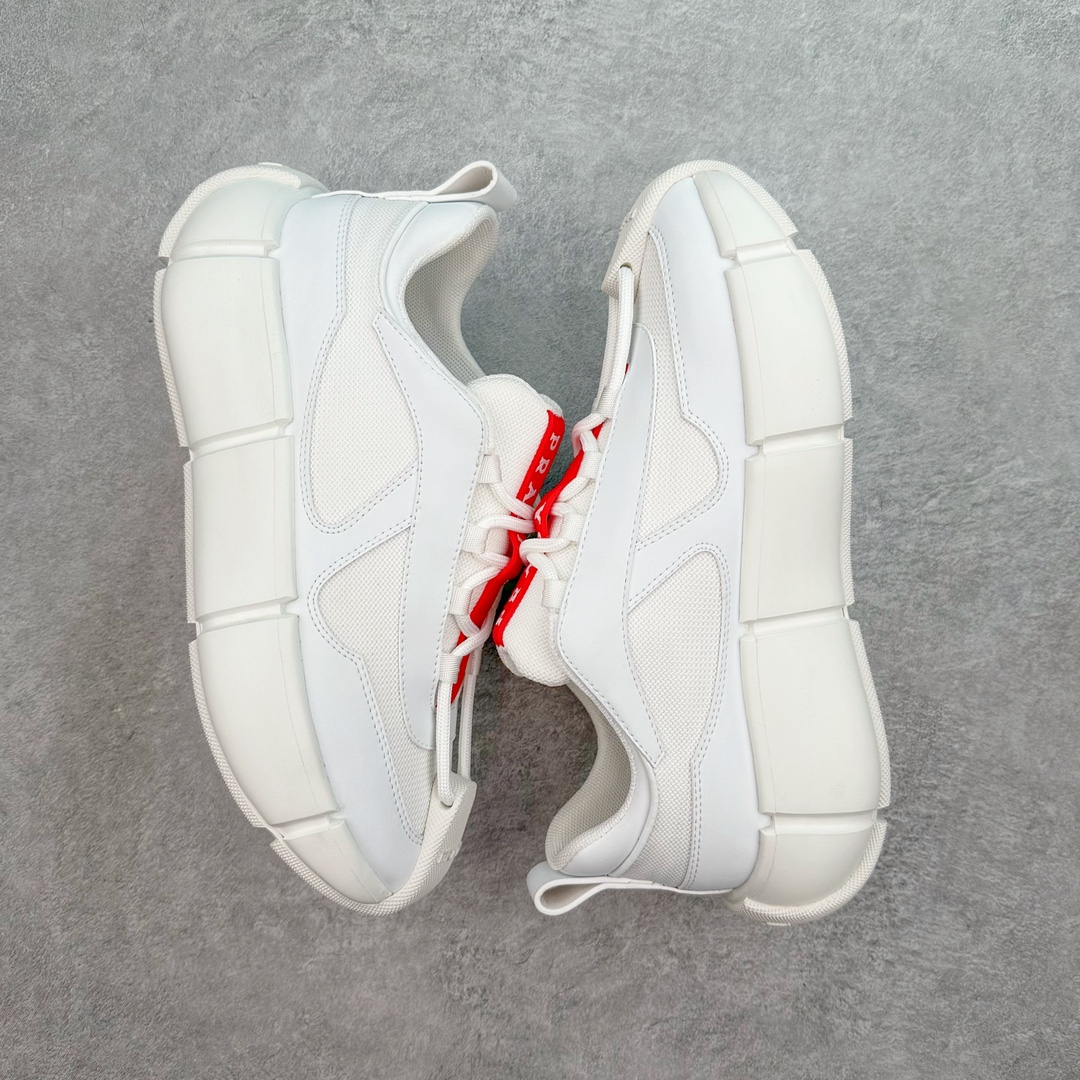 图片[3]-Prada Systeme 普拉达亮面皮革休闲时尚生活运动鞋 以现代手法重塑经典风格隐藏式鞋带造就简洁外观全手工缝制体现品牌匠人精神轻便的鞋底充满运动感 尺码：35 36 37 38 39 40 41 42 43 44 45-选品中心