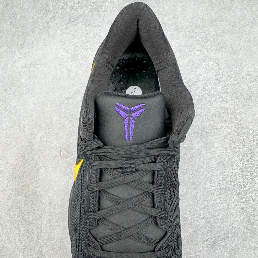 图片[5]-＃灭世海外版 NK Zoom Kobe 8 Protro 黑紫黄 HF9550-001 纯原海外版气垫品质吊打各路纯原 气压➕耐久双重保障 前掌ZOOM TURBO➕后掌马蹄Zoom 后掌澎湃脚感无出其右 全套冲刀改版 鞋型还原度95% 宽脚选手必入货品 鞋头2.5mm上翘空间 不挤脚 完美释放脚趾活动空间 正码正拍 脚型适配性 市场最强没有之一 鞋面工艺全新升级 100%对标正品 原厂聚氨酯蛇鳞 珠光密度同步正品 Swoosh喷漆工艺 还原度接近100% 全新后跟TPU模具 正确S型弧度 区分市场纯原（市场纯原采用公版模具 后跟TPU几乎无弧度）国产天花板橡胶配方 抓地力爆炸 海外口碑炸裂 鞋舌LOGO正确内嵌压印 原厂碳板 正确原盒 厚积薄发 王者归来 拒绝杀猪 拒绝套路 灭世纯原海外版科比系列 致力打造实战第一标杆 尺码：39-47.5 全新模具 正码正拍-选品中心