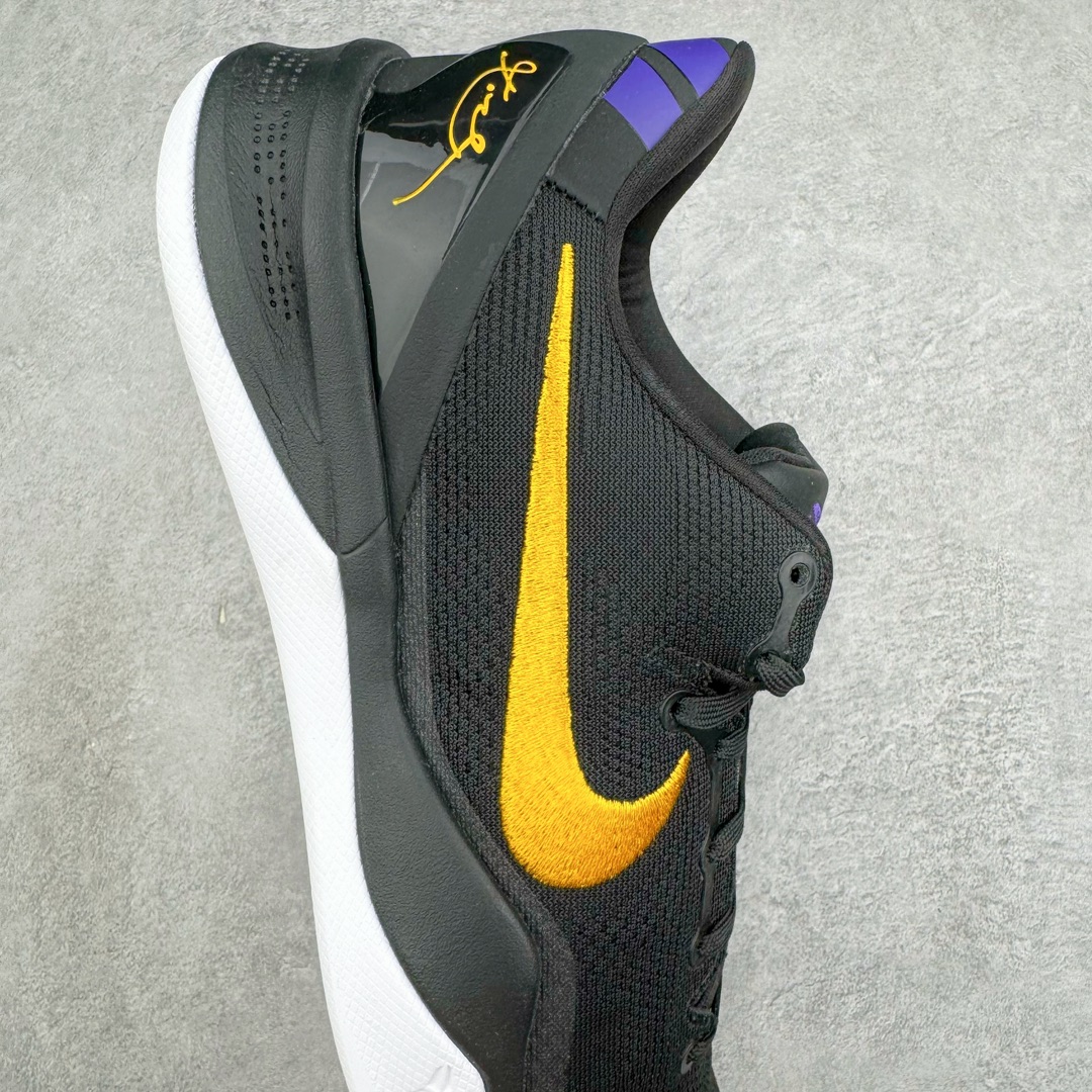 图片[6]-＃灭世海外版 NK Zoom Kobe 8 Protro 黑紫黄 HF9550-001 纯原海外版气垫品质吊打各路纯原 气压➕耐久双重保障 前掌ZOOM TURBO➕后掌马蹄Zoom 后掌澎湃脚感无出其右 全套冲刀改版 鞋型还原度95% 宽脚选手必入货品 鞋头2.5mm上翘空间 不挤脚 完美释放脚趾活动空间 正码正拍 脚型适配性 市场最强没有之一 鞋面工艺全新升级 100%对标正品 原厂聚氨酯蛇鳞 珠光密度同步正品 Swoosh喷漆工艺 还原度接近100% 全新后跟TPU模具 正确S型弧度 区分市场纯原（市场纯原采用公版模具 后跟TPU几乎无弧度）国产天花板橡胶配方 抓地力爆炸 海外口碑炸裂 鞋舌LOGO正确内嵌压印 原厂碳板 正确原盒 厚积薄发 王者归来 拒绝杀猪 拒绝套路 灭世纯原海外版科比系列 致力打造实战第一标杆 尺码：39-47.5 全新模具 正码正拍-选品中心