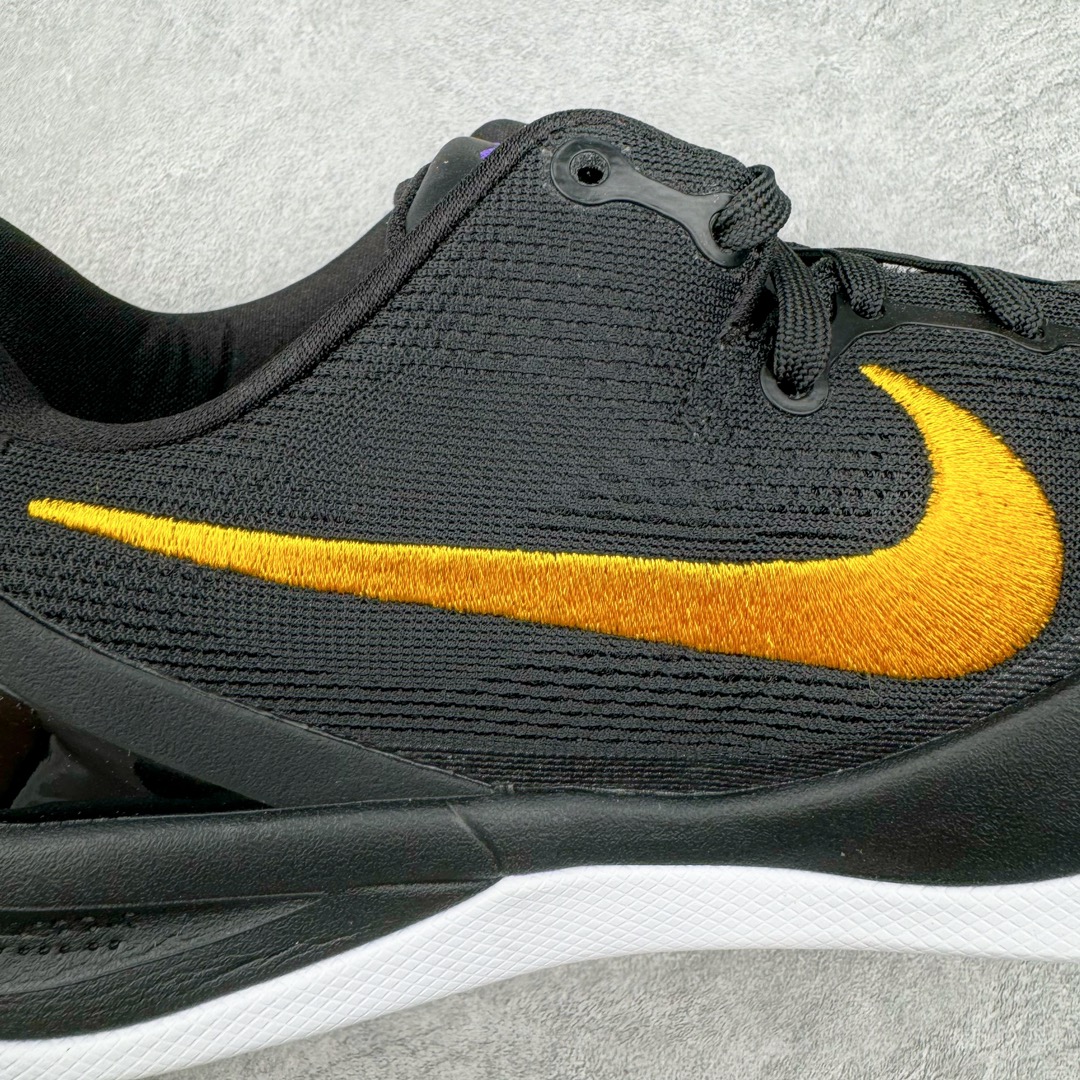 图片[16]-＃灭世海外版 NK Zoom Kobe 8 Protro 黑紫黄 HF9550-001 纯原海外版气垫品质吊打各路纯原 气压➕耐久双重保障 前掌ZOOM TURBO➕后掌马蹄Zoom 后掌澎湃脚感无出其右 全套冲刀改版 鞋型还原度95% 宽脚选手必入货品 鞋头2.5mm上翘空间 不挤脚 完美释放脚趾活动空间 正码正拍 脚型适配性 市场最强没有之一 鞋面工艺全新升级 100%对标正品 原厂聚氨酯蛇鳞 珠光密度同步正品 Swoosh喷漆工艺 还原度接近100% 全新后跟TPU模具 正确S型弧度 区分市场纯原（市场纯原采用公版模具 后跟TPU几乎无弧度）国产天花板橡胶配方 抓地力爆炸 海外口碑炸裂 鞋舌LOGO正确内嵌压印 原厂碳板 正确原盒 厚积薄发 王者归来 拒绝杀猪 拒绝套路 灭世纯原海外版科比系列 致力打造实战第一标杆 尺码：39-47.5 全新模具 正码正拍-选品中心