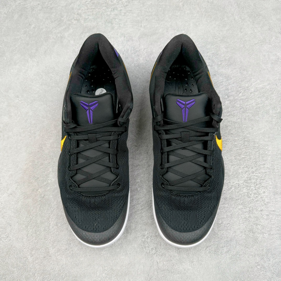 图片[2]-＃灭世海外版 NK Zoom Kobe 8 Protro 黑紫黄 HF9550-001 纯原海外版气垫品质吊打各路纯原 气压➕耐久双重保障 前掌ZOOM TURBO➕后掌马蹄Zoom 后掌澎湃脚感无出其右 全套冲刀改版 鞋型还原度95% 宽脚选手必入货品 鞋头2.5mm上翘空间 不挤脚 完美释放脚趾活动空间 正码正拍 脚型适配性 市场最强没有之一 鞋面工艺全新升级 100%对标正品 原厂聚氨酯蛇鳞 珠光密度同步正品 Swoosh喷漆工艺 还原度接近100% 全新后跟TPU模具 正确S型弧度 区分市场纯原（市场纯原采用公版模具 后跟TPU几乎无弧度）国产天花板橡胶配方 抓地力爆炸 海外口碑炸裂 鞋舌LOGO正确内嵌压印 原厂碳板 正确原盒 厚积薄发 王者归来 拒绝杀猪 拒绝套路 灭世纯原海外版科比系列 致力打造实战第一标杆 尺码：39-47.5 全新模具 正码正拍-选品中心
