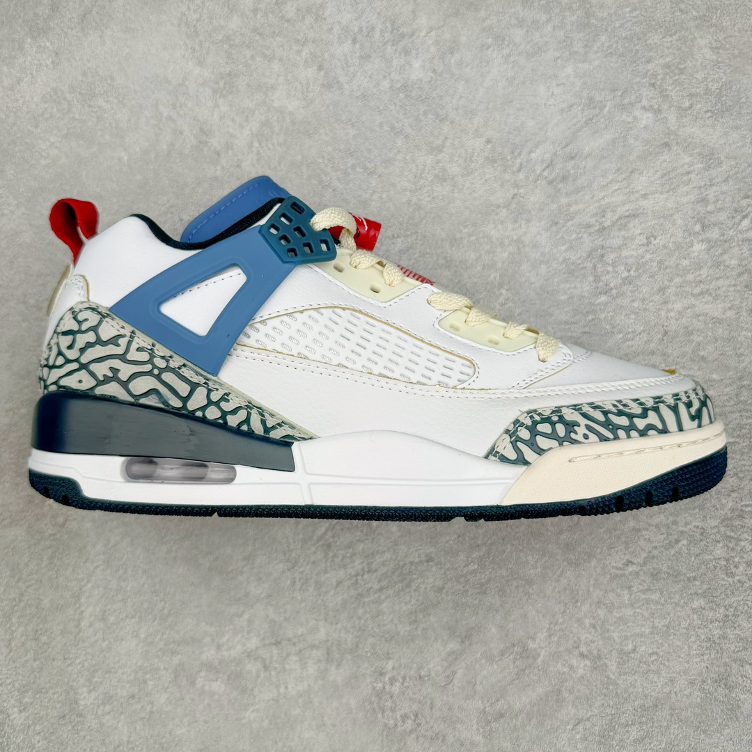 Jordan Spizike Low AJ复古低帮篮球鞋 这款鞋子著名导演斯派克李的Jordan Spizike专属 预计于明年夏季推出全新低帮版本 将包括三款配色 经典爆裂纹非常复古 两款配色分别以大学红和黑曜石蓝进行区分 鞋身设计中依旧带有大象爆裂纹、鞋侧束带、塑胶网布等经典元素 之后 在鞋舌、内衬以及鞋底等位置缀以大学红和黑曜石蓝搭配 带来全新造型 尺码：36 36.5 37.5 38 38.5 39 40 40.5 41 42 42.5 43 44 44.5 45 46 47.5-选品中心