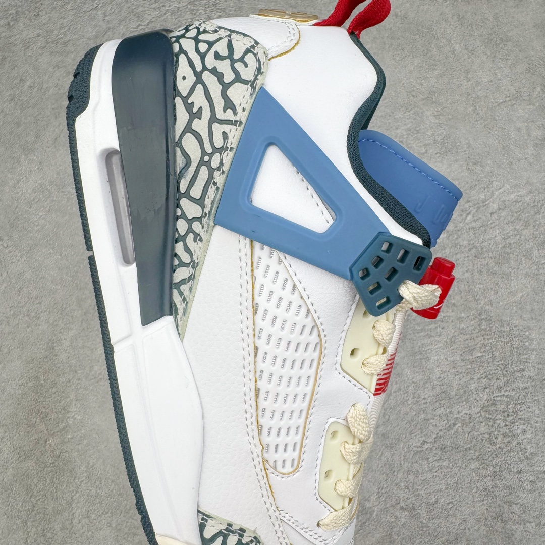 图片[6]-Jordan Spizike Low AJ复古低帮篮球鞋 这款鞋子著名导演斯派克李的Jordan Spizike专属 预计于明年夏季推出全新低帮版本 将包括三款配色 经典爆裂纹非常复古 两款配色分别以大学红和黑曜石蓝进行区分 鞋身设计中依旧带有大象爆裂纹、鞋侧束带、塑胶网布等经典元素 之后 在鞋舌、内衬以及鞋底等位置缀以大学红和黑曜石蓝搭配 带来全新造型 尺码：36 36.5 37.5 38 38.5 39 40 40.5 41 42 42.5 43 44 44.5 45 46 47.5-选品中心