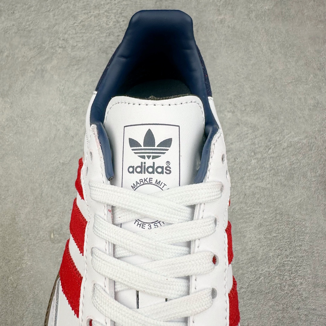 图片[5]-AD Original Samba OG 复古经典轻便板鞋 IH4881 这款桑巴鞋展示了高质量的工艺 带有装饰的超锁缝制和无缝的手感 柔软、柔软的皮革造型和标志性的3条纹完成了精致的外观 正规合身鞋带 鞋面上有绒面鞋垫 橡胶鞋底 享受正畸套筒软感 自50年代首次亮相以来就一直在赢得粉丝的青睐 尺码：36 36.5 37.5 38 38.5 39 40 40.5 41 42 42.5 43 44 44.5 45-选品中心