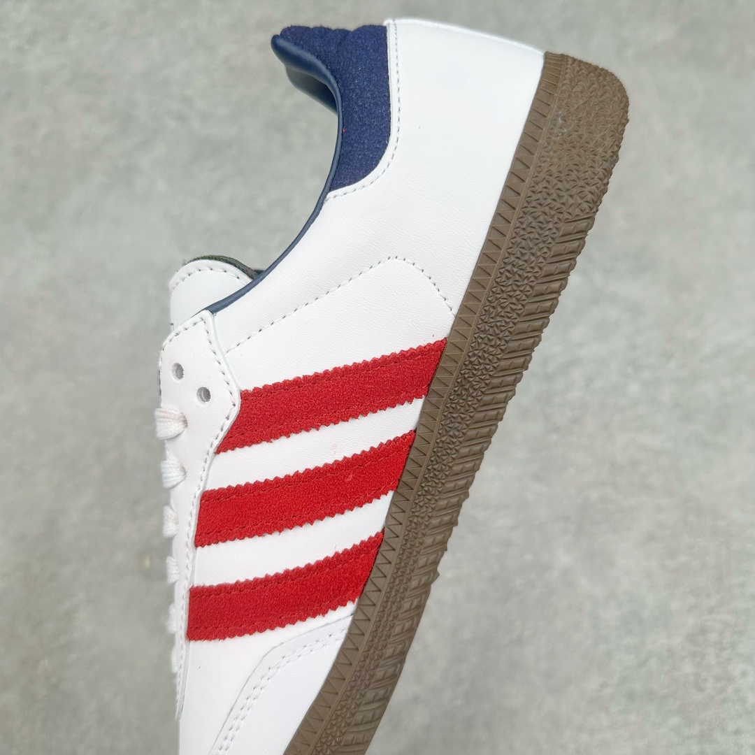 图片[7]-AD Original Samba OG 复古经典轻便板鞋 IH4881 这款桑巴鞋展示了高质量的工艺 带有装饰的超锁缝制和无缝的手感 柔软、柔软的皮革造型和标志性的3条纹完成了精致的外观 正规合身鞋带 鞋面上有绒面鞋垫 橡胶鞋底 享受正畸套筒软感 自50年代首次亮相以来就一直在赢得粉丝的青睐 尺码：36 36.5 37.5 38 38.5 39 40 40.5 41 42 42.5 43 44 44.5 45-选品中心