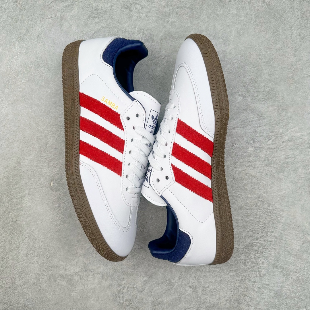 图片[3]-AD Original Samba OG 复古经典轻便板鞋 IH4881 这款桑巴鞋展示了高质量的工艺 带有装饰的超锁缝制和无缝的手感 柔软、柔软的皮革造型和标志性的3条纹完成了精致的外观 正规合身鞋带 鞋面上有绒面鞋垫 橡胶鞋底 享受正畸套筒软感 自50年代首次亮相以来就一直在赢得粉丝的青睐 尺码：36 36.5 37.5 38 38.5 39 40 40.5 41 42 42.5 43 44 44.5 45-选品中心