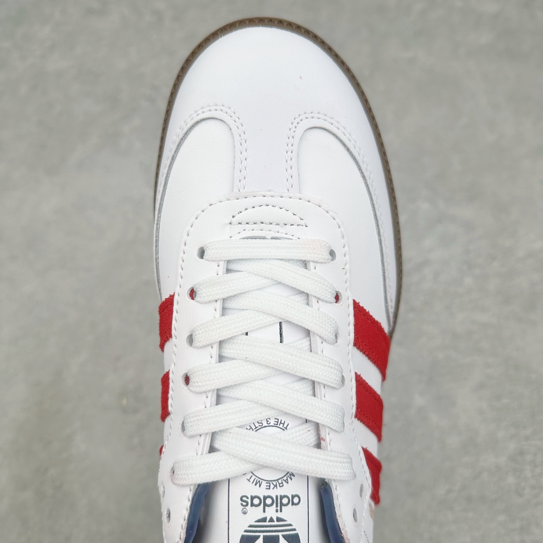 图片[4]-AD Original Samba OG 复古经典轻便板鞋 IH4881 这款桑巴鞋展示了高质量的工艺 带有装饰的超锁缝制和无缝的手感 柔软、柔软的皮革造型和标志性的3条纹完成了精致的外观 正规合身鞋带 鞋面上有绒面鞋垫 橡胶鞋底 享受正畸套筒软感 自50年代首次亮相以来就一直在赢得粉丝的青睐 尺码：36 36.5 37.5 38 38.5 39 40 40.5 41 42 42.5 43 44 44.5 45-选品中心