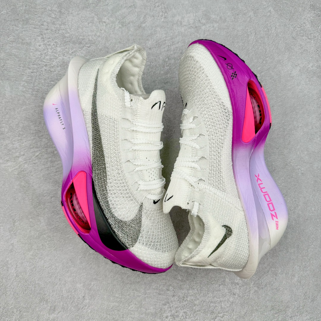 图片[3]-＃JC纯原 NK Air Zoom Alphafly NEXT% 3 2024全新马拉松超级跑鞋 FB8311-100 有史以来最轻盈、测试次数最多的NK Alphafly 经过精英马拉松运动员的测试验证 并搭载Air Zoom气垫 旨在助力跑者实现突破 取得更佳的成绩 在开发过程中 Alphafly 3帮助耐克运动员凯尔文·基普图姆（Kelvin Kiptum）以2：00：35的成绩刷新了马拉松世界纪录 Alphafly的动力设计没有改变——Air Zoom气垫单元、Flyplate碳纤维板和ZoomX泡绵 但是整体系统的制作方法略有调整 优化和提升了对运动员的帮助 主要更新包括一体式鞋底 提供顺畅稳定的“后跟到脚趾”过渡；更宽的全长Flyplate碳纤维板提供稳定助推力 全新Fast Shot外底保证出色牵引力和抓地力 全新Atomknit 3.0鞋面提供更强的控制力、透气性和中足支撑力 尺码：36 36.5 37.5 38 38.5 39 40 40.5 41 42 42.5 43 44 44.5 45 46-选品中心