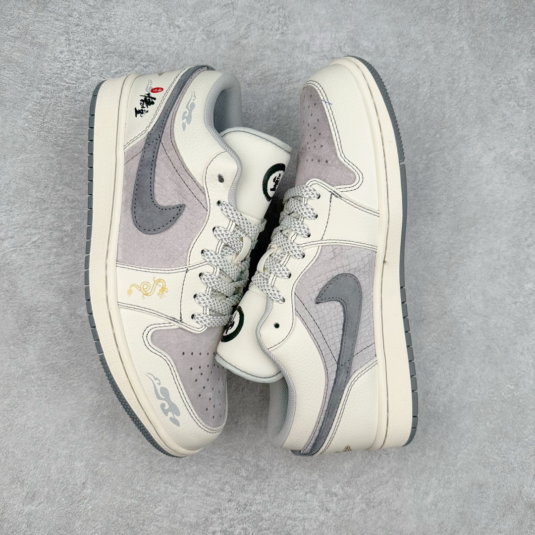 图片[3]-Air Jordan AJ1 Low 低帮系列定制配色 SJ9950-041 原厂内置气垫魔块 A模大底 头层小牛皮 鞋舌AJ原厂专用牛津布+AJ专用反口珍珠布+原厂无杂质高弹内里海棉+特殊封边弹力鞋带 尺码：36 36.5 37.5 38 38.5 39 40 40.5 41 42 42.5 43 44 44.5 45 46-选品中心