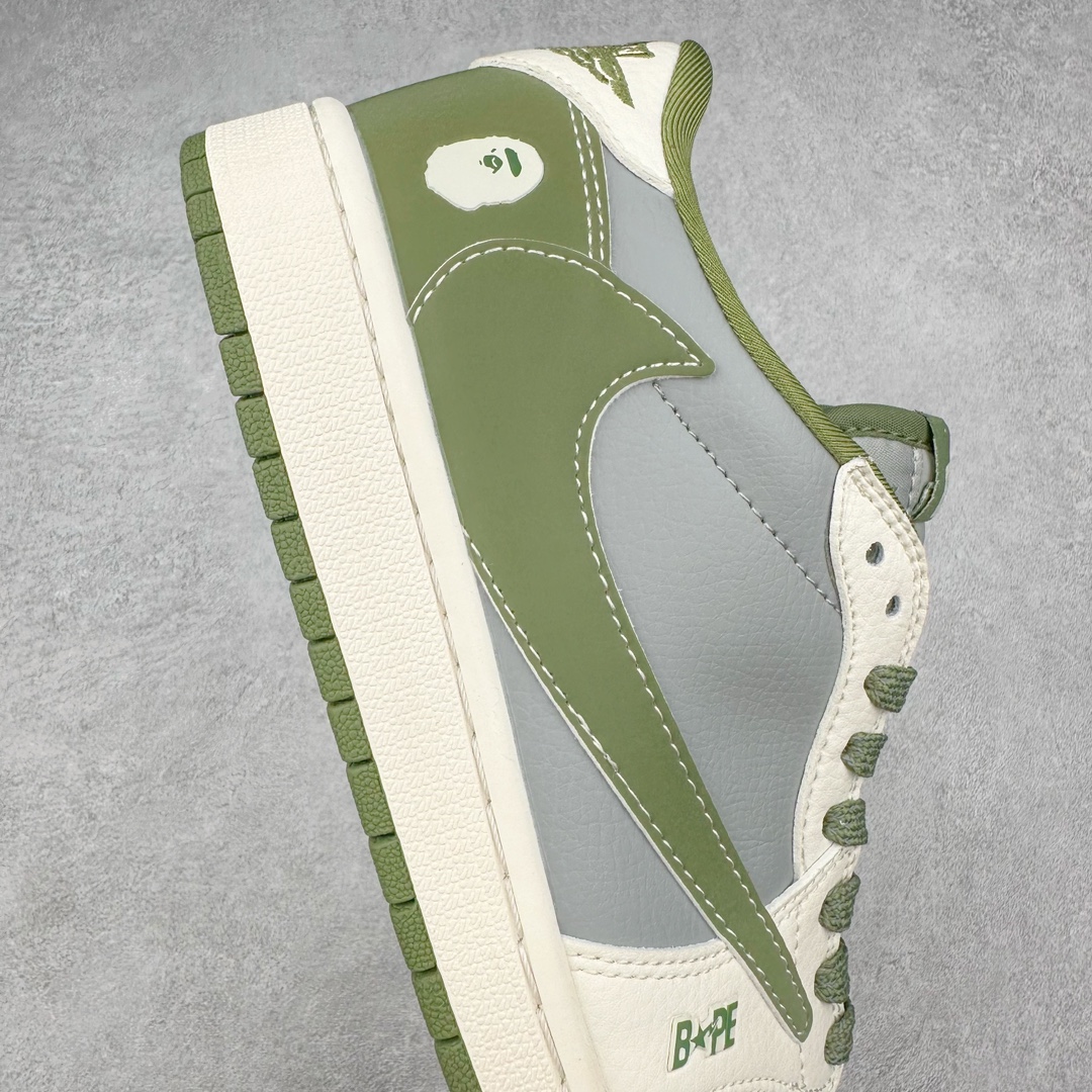 图片[6]-TS x Air Jordan AJ1 Low 倒钩低帮联名定制配色 BB6511-621 原厂内置气垫魔块 A模大底 头层小牛皮 鞋舌AJ原厂专用牛津布+AJ专用反口珍珠布+原厂无杂质高弹内里海棉+特殊封边弹力鞋带 尺码：36 36.5 37.5 38 38.5 39 40 40.5 41 42 42.5 43 44 44.5 45 46 47.5-选品中心