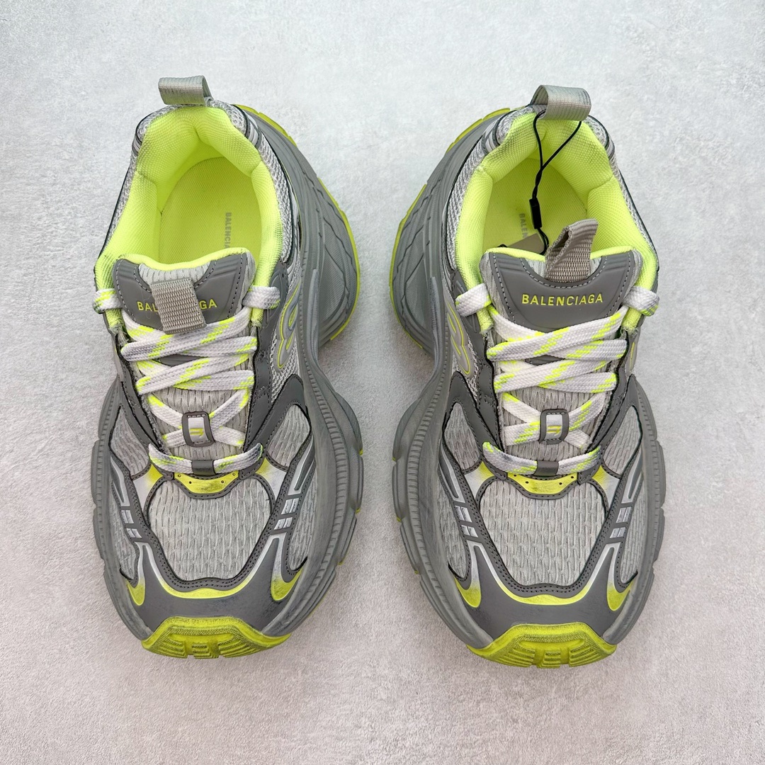 图片[2]-＃JC纯原 BALENCIAGA 10XL Sneakers 巴黎世家十二代网布系带低帮走秀复古老爹鞋 全套原纸板楦头开发 最原汁原味的灵魂版型 全鞋荧光划线卡点 胶水把控整洁度追求极致完美 每一双都是工艺品 多重QC质检 超越公司货的品控标准 实实在在的免检产品 原盒原配 正确字体电绣 粗细、位置、大小正确 侧边TPU 透气孔匹配意产原版 正确分离大底 TPU软底 原版一致大底LOGO 立体感十足 原厂皮料水洗做旧 采购原厂网纱 不含皮革 网布材料和聚氨酯 磨损效果 展现品牌对于新潮事物的热情 这款鞋子拥有巨大尺寸和醒目设计 符合当下”老爹鞋”的趋势 鞋子采用银灰配色 营造出低调而不失华丽的效果 10XL的尺码使它成为市场中最显眼的存在 适合追求个性化的人群 Balenciaga始终站在时尚前沿 此次发布的产品再次体现了他们的创新能力 尺码：35 36 37 38 39 40 41 42 43 44 45 46-选品中心