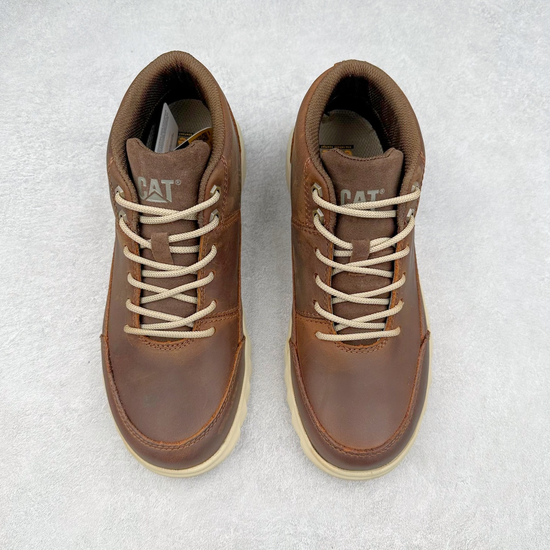 图片[2]-CAT/卡特 2024ss秋季新款 EASE超轻系列 天猫同款 高帮工装休闲鞋正品全新出炉 工艺品质 专为高端海淘代购客户准备 鞋面采用头层磨砂牛皮 此款每年销量爆炸 由于纯手工机打走线 做工极其复杂 在保证品质的情况下 工厂产量有限 基本上供不应求 品质毋庸置疑 可以对比原版 全套官网统一包装 尺码：39 40 41 42 43 44（皮鞋码）-选品中心