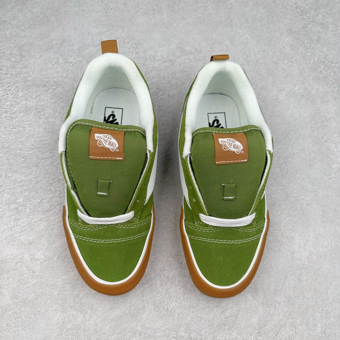 图片[2]-Vans Knu Skool 绿生胶 肥胖版立体大Logo 加厚鞋舌 低帮复古休闲硫化面包鞋 尺码：35 36 36.5 37 38 38.5 39 40 40.5 41 42 42.5 43 44 45 工艺：硫化1：1（重量1：1、真标、原钢印、材质标、鞋型标、合格证）-选品中心