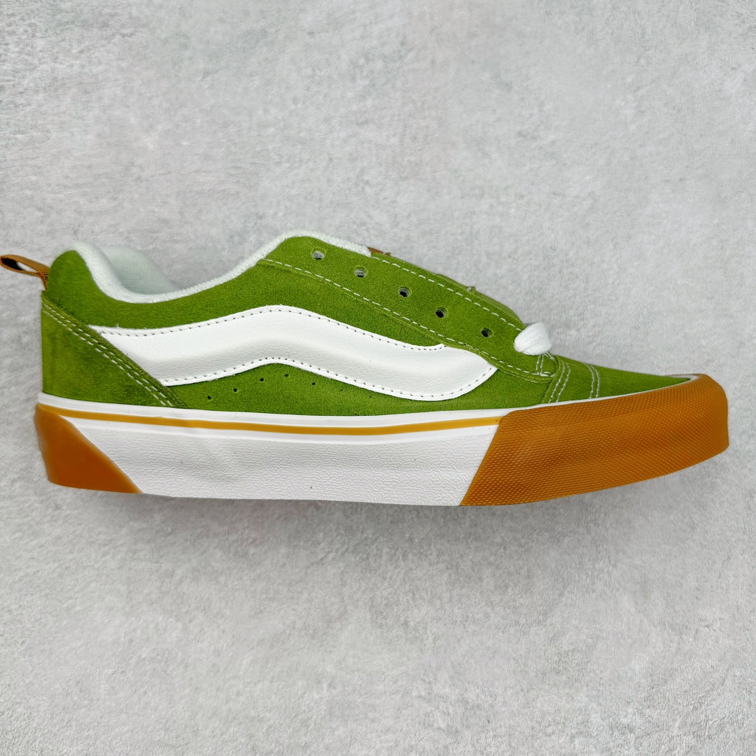 Vans Knu Skool 绿生胶 肥胖版立体大Logo 加厚鞋舌 低帮复古休闲硫化面包鞋 尺码:35 36 36.5 37 38 38.5 39 40 40.5 41 42 42.5 43 44 45 工艺:硫化1:1(重量1:1、真标、原钢印、材质标、鞋型标、合格证)-选品中心