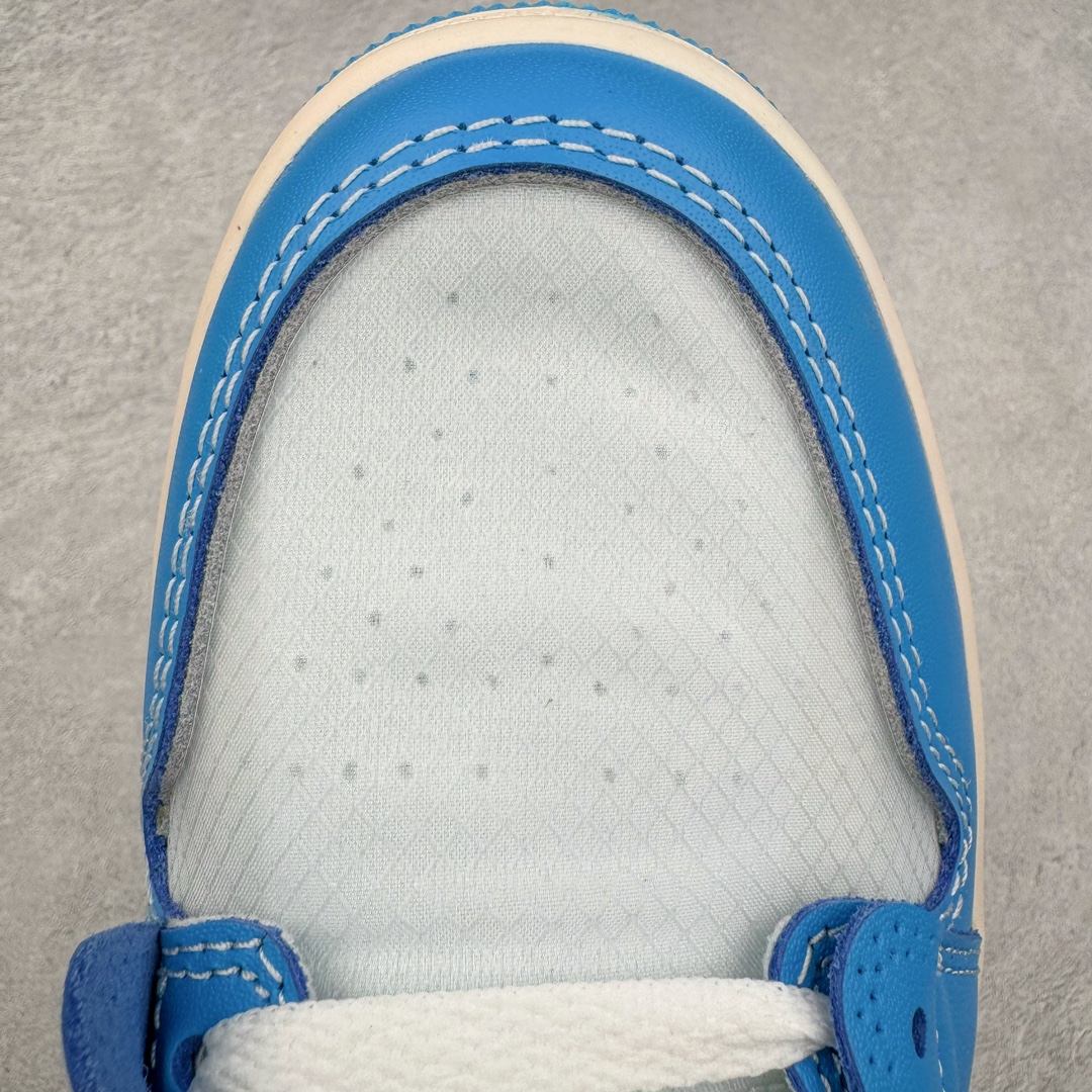 图片[15]-＃纯原 OFF-WHITE x Air Jordan AJ1 Retro High OW联名北卡蓝 AQ0818-148 外贸特供 原楦原纸板开发 极致一眼正品既视感 原厂皮料 原厂拉帮工艺 全部采用原厂电脑车 针距 边距完全同步原鞋 特供皮料一致原鞋 鞋面清洁度最高QC检验标准 控制溢胶 飞翼3D高频深度立体 鞋盒、防尘纸 均采购来自原厂 尺码：40.5 41 42 42.5 43 44 44.5 45 46 47.5-选品中心