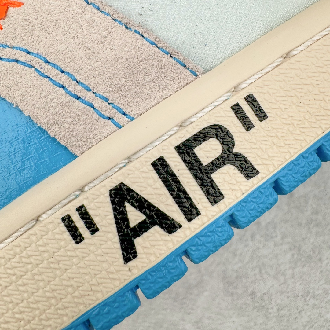 图片[20]-＃纯原 OFF-WHITE x Air Jordan AJ1 Retro High OW联名北卡蓝 AQ0818-148 外贸特供 原楦原纸板开发 极致一眼正品既视感 原厂皮料 原厂拉帮工艺 全部采用原厂电脑车 针距 边距完全同步原鞋 特供皮料一致原鞋 鞋面清洁度最高QC检验标准 控制溢胶 飞翼3D高频深度立体 鞋盒、防尘纸 均采购来自原厂 尺码：40.5 41 42 42.5 43 44 44.5 45 46 47.5-选品中心