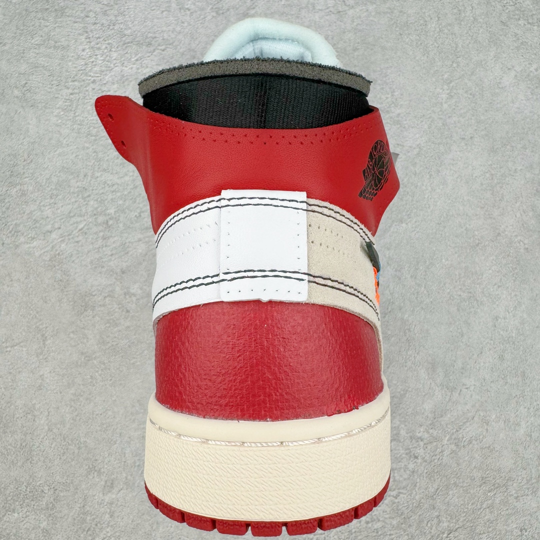 图片[8]-＃纯原 OFF-WHITE x Air Jordan AJ1 OW联名芝加哥白红 AA3834-101 外贸特供 原楦原纸板开发 极致一眼正品既视感 原厂皮料 原厂拉帮工艺 全部采用原厂电脑车 针距 边距完全同步原鞋 特供皮料一致原鞋 鞋面清洁度最高QC检验标准 控制溢胶 飞翼3D高频深度立体 鞋盒、防尘纸 均采购来自原厂 尺码：40.5 41 42 42.5 43 44 44.5 45 46 47.5-选品中心