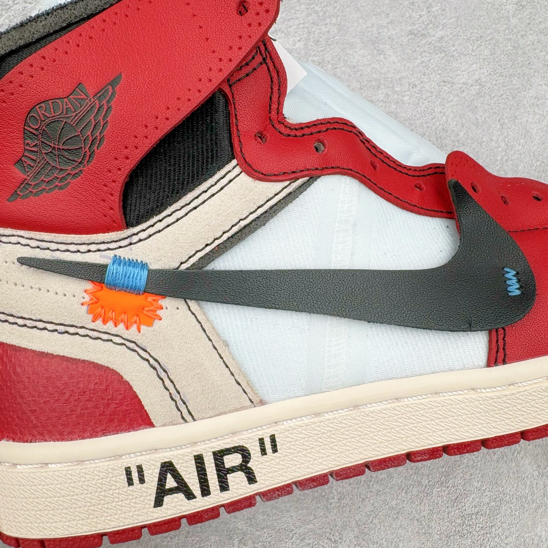 图片[14]-＃纯原 OFF-WHITE x Air Jordan AJ1 OW联名芝加哥白红 AA3834-101 外贸特供 原楦原纸板开发 极致一眼正品既视感 原厂皮料 原厂拉帮工艺 全部采用原厂电脑车 针距 边距完全同步原鞋 特供皮料一致原鞋 鞋面清洁度最高QC检验标准 控制溢胶 飞翼3D高频深度立体 鞋盒、防尘纸 均采购来自原厂 尺码：40.5 41 42 42.5 43 44 44.5 45 46 47.5-选品中心